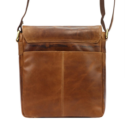 Klasyczna saszetka męska z najwyższej jakości, włoskiej, naturalnej skóry licowej