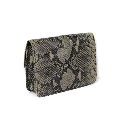 T-06 Torebka z klapką- print wężowy szary KEMER