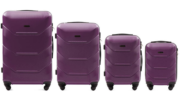 Zestaw 4 walizek WINGS 147 Dark purple