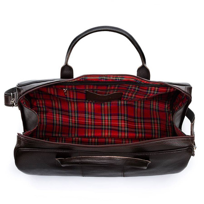 Podróżna torba ze skóry BRØDRENE cortez c10 ciemny brąz - min. zamówienie 20 / 50 / 100 szt.