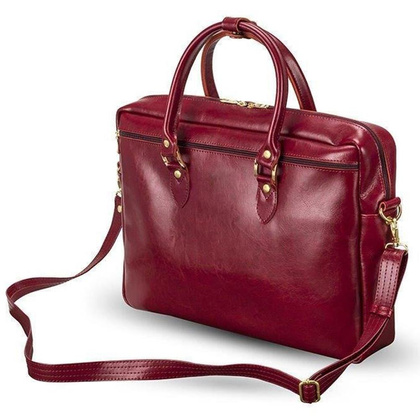 Torba na laptop skórzana damska KEMER SOLIER FL13 RED - min. zamówienie 20 / 50 / 100 szt.