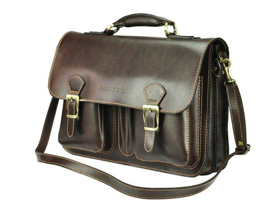 Teczka skórzana PELLUCCI 858 Brązowa