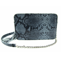 niebieski/ wężowy print