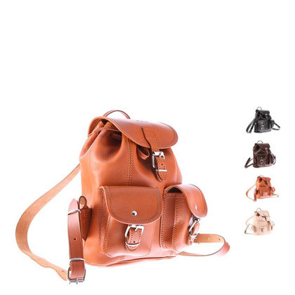 Mały plecak skórzany KEMER VOOC Vintage P2 Czarny