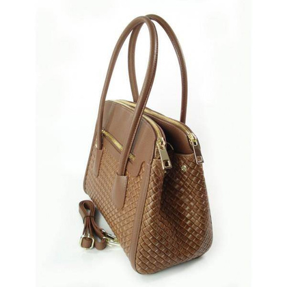 KUFEREK TRZY KOMORY ZŁOTE OKUCIA NA RAMIĘ TOREBKA VERA  PELLE  SKÓRA KRATKA CARMEL HIT  NM33C