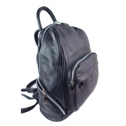 Elegancki poręczny plecak Vera Pelle Czarny VP344N