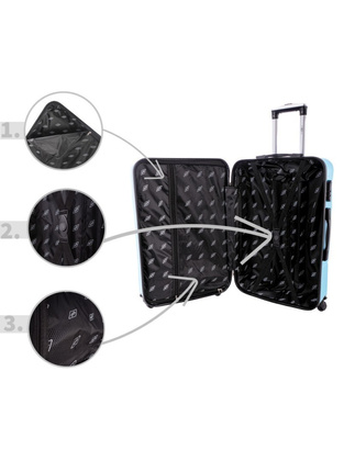 Duża walizka PELLUCCI RGL 730 L + KUFEREK LAZUROWY