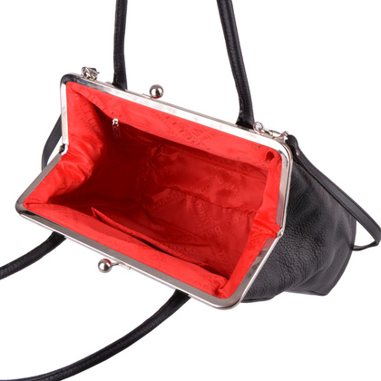 Torebka damska skórzana KEMER R 176 Czarna