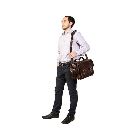 Torba/ plecak 3-komory KEMER VOOC Vintage P22 koniak