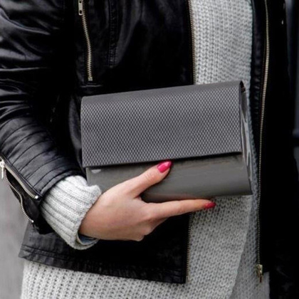 Torebka damska wizytowa KEMER SOLIER F14B Szara - min. zamówienie 20 / 50 / 100 szt.