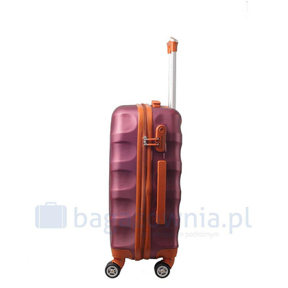 Mała walizka KEMER RGL EXCLUSIVE 6881 S Bordowo brązowa