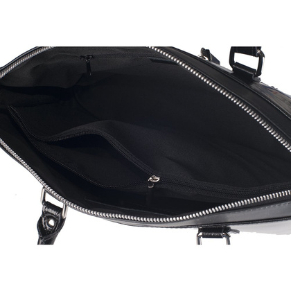 Torebka damska skórzana KEMER 641 Czarna lakier - min. zamówienie 20 / 50 / 100 szt.