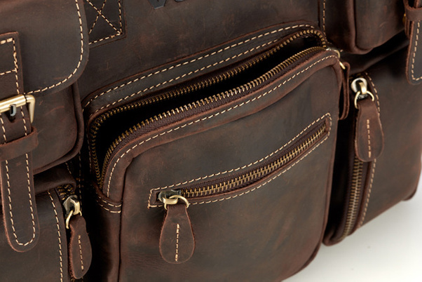 Torba skórzana na laptop 15,6" KEMER VOOC XC1 Czekoladowy brąz