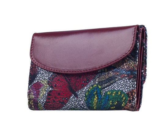 Portfel damski skórzany KEMER 006D Czerwony - min. zamówienie 20 / 50 / 100 szt.