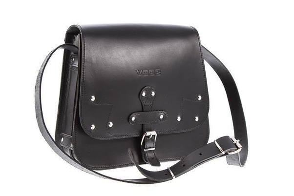 Listonoszka z ćwiekami KEMER VOOC Vintage P39 czarny