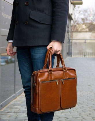 Torba skórzana na laptop 17 KEMER SOLIER Dundee - min. zamówienie 20 / 50 / 100 szt.