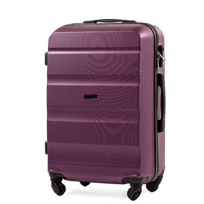 Średnia walizka WINGS AT01 M Fioletowa