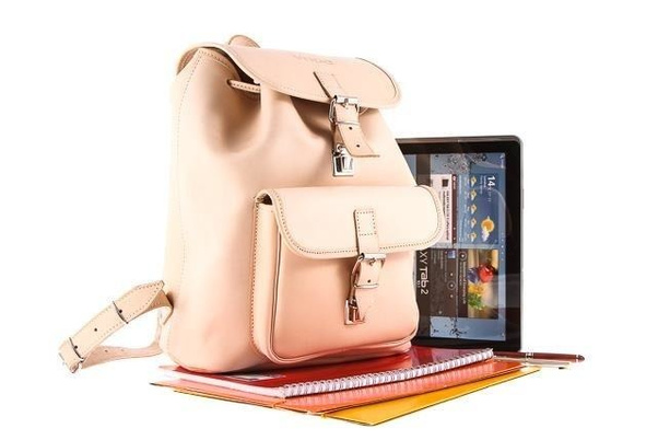 Duży plecak skórzany KEMER VOOC Vintage P38 naturalny