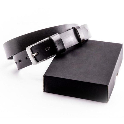 Pasek męski skórzany KEMER SOLIER SB11 Czarny - min. zamówienie 20 / 50 / 100 szt.