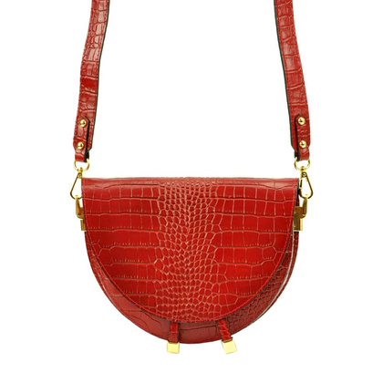 Torebka damska skórzana KEMER 19-16 COCO Czerwona