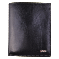 Portfel męski skórzany KEMER M 1 Czarny - min. zamówienie 20 / 50 / 100 szt.