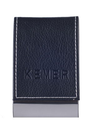 Etui na wizytówki KEMER 52904429 Czarno turkusowe - min. zamówienie 20 / 50 / 100 szt.