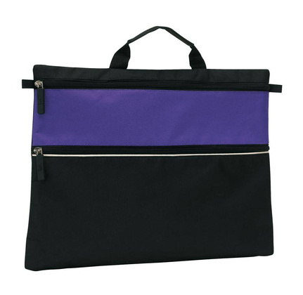 Torba na dokumenty FILE czarny, purpurowy