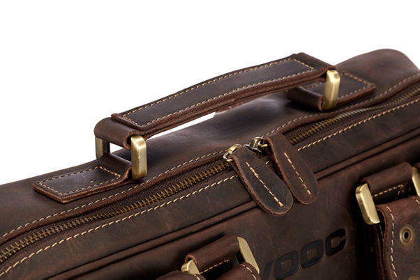 Torba skórzana na laptop 15,6" KEMER VOOC XC1 Czekoladowy brąz