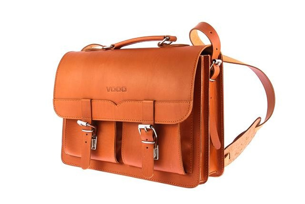 Klasyczna teczka / plecak KEMER VOOC Vintage P12 brąz