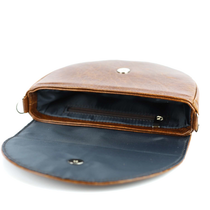 T-12 Torebka franczeska S - gnieciony koniak KEMER