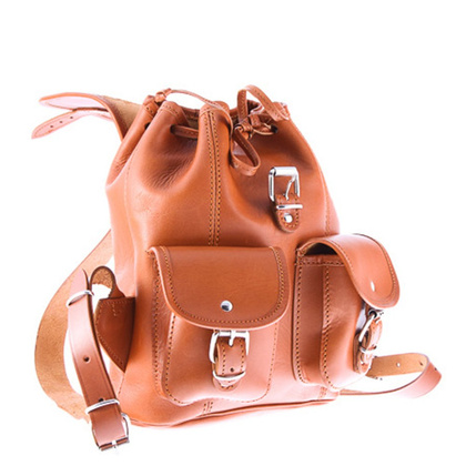 Mały plecak skórzany KEMER VOOC Vintage P2 Czarny