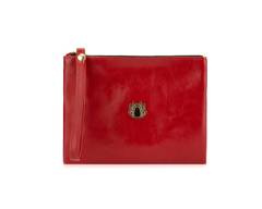 Skórzana kosmetyczka damska FK04 Solier czerwona - min. zamówienie 20 / 50 / 100 szt.