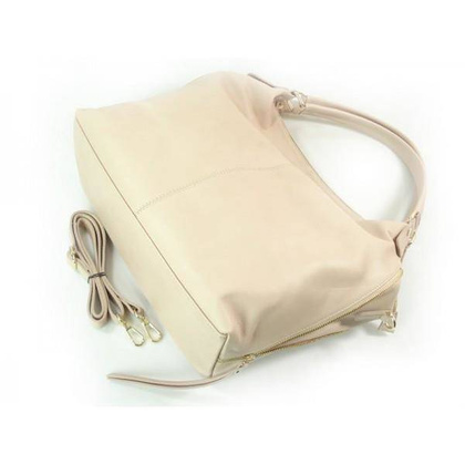 DUŻY PIĘKNY WOREK  VERA PELLE  POJEMNY ZAMKI A4  WŁOSKA TORBA  RÓŻ PUDROWY  W678RR KEMER