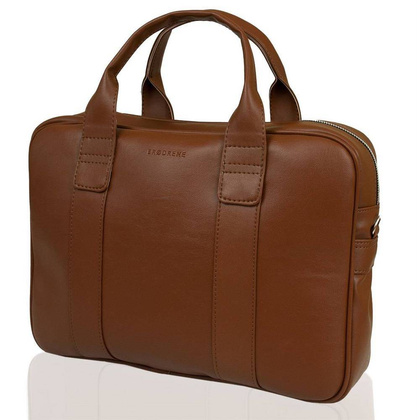 Jasnobrązowa stylowa męska torba na ramię BRØDRENE B01 Kolor wnętrza: Czarny - min. zamówienie 20 / 50 / 100 szt.