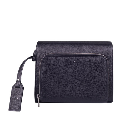 Torebka damska skórzana KEMER R384 Czarna - min. zamówienie 20 / 50 / 100 szt.