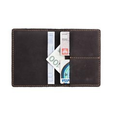 Czarny skórzany portfel slim wallet BRØDRENE SW01 - min. zamówienie 20 / 50 / 100 szt.
