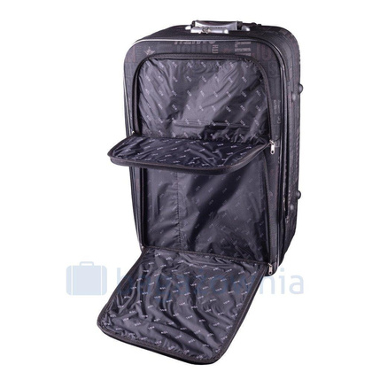 Mała kabinowa walizka PELLUCCI RGL 773 S Czarno Szara