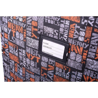 Duża walizka PELLUCCI RGL 773 L Szaro Pomarańczowa