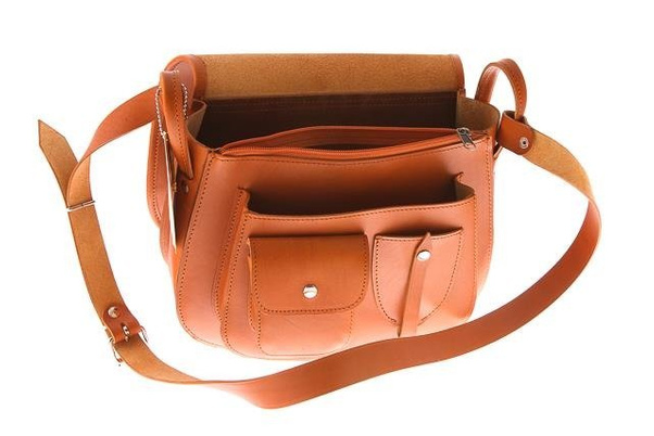 Listonoszka duża torebka KEMER VOOC Vintage P27 Brązowa