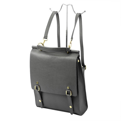 Plecak damski skórzany KEMER 19-66 DOLLARO Jasny popiel