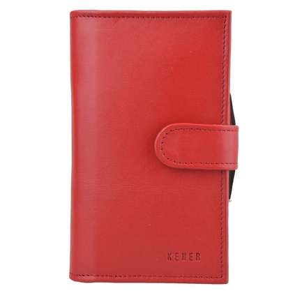 Portfel damski skórzany KEMER P13 LK Czerwony - min. zamówienie 20 / 50 / 100 szt.