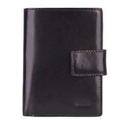 Portfel męski skórzany KEMER M 36 Czarny  - min. zamówienie 20 / 50 / 100 szt.