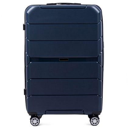 Duża walizka WINGS PP05 L Granatowa