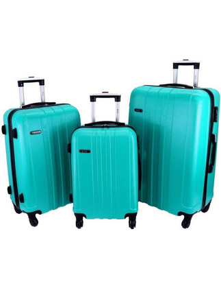 Zestaw 3 walizek PELLUCCI RGL 740 Turkusowe