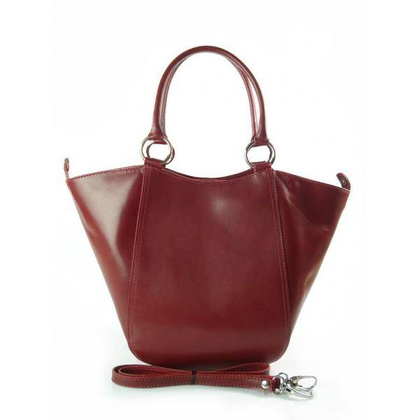 Koszyk- włoska super pojemna torebka rozkładana bordowa KS468R