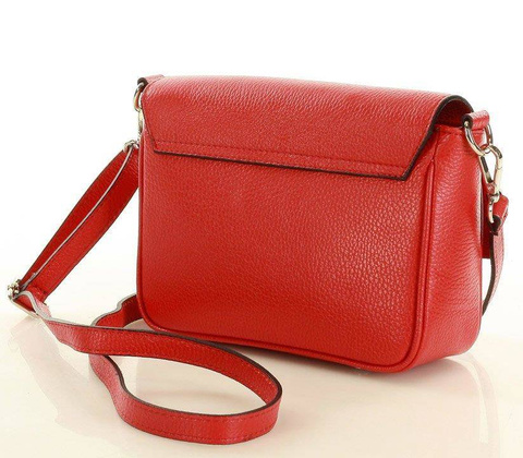 MARCO MAZZINI Torebka skórzana przez ramię crossbody classic flap czerwony - min. zamówienie 20 / 50 / 100 szt.