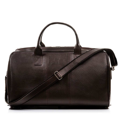 Podróżna torba ze skóry BRØDRENE cortez c10 ciemny brąz - min. zamówienie 20 / 50 / 100 szt.