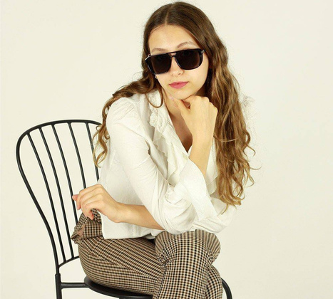 Stylowe okulary przeciwsłoneczne MAZZINI AVIATOR LOOK  czarny - min. zamówienie 20 / 50 / 100 szt.