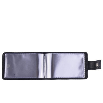 Etui na wizytówki skórzane KEMER W-2 Czarne - min. zamówienie 20 / 50 / 100 szt.