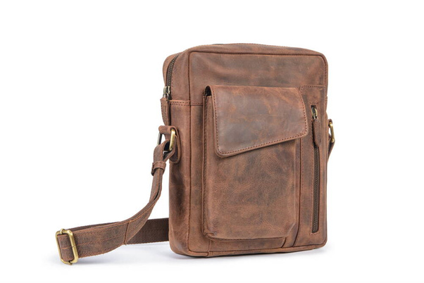 Torba skórzana męska VOOC RDW2 brązowa